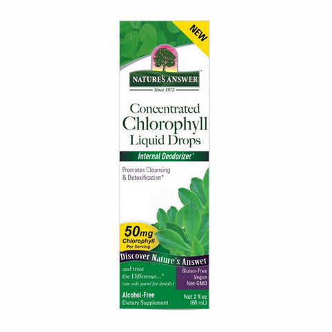 Nature's Answer, Concentrated Chlorophyll Liquid Drops Alcohol-Free, 50 Mg, 2 Oz Nature's Answer