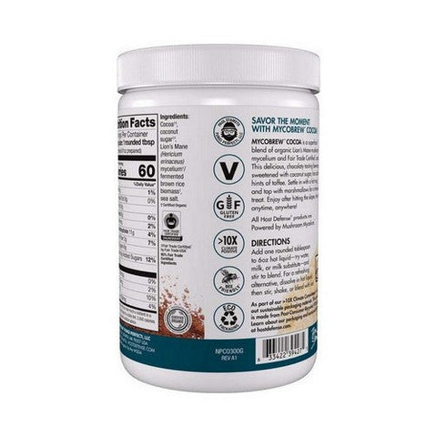 Host Defense, MycoBrew Cocoa Powder, 10.5 Oz Host Defense