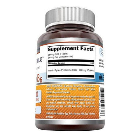Amazing Nutrition, Amazing Formulas Vitamin B6, 200 Mg, 200 Mg Amazing Nutrition