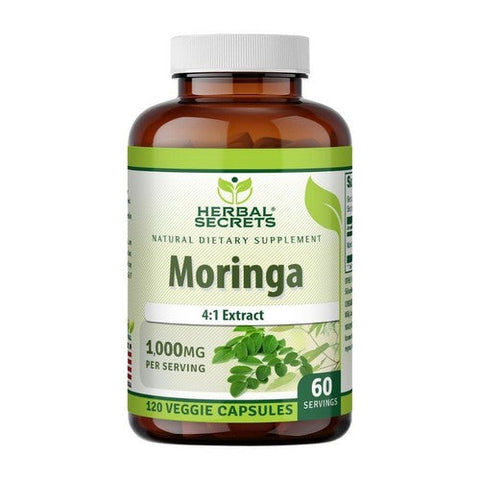 Amazing Nutrition, Herbal Secrets Moringa 4:1 Extract, 1000 Mg, 120 Veg Caps Amazing Nutrition