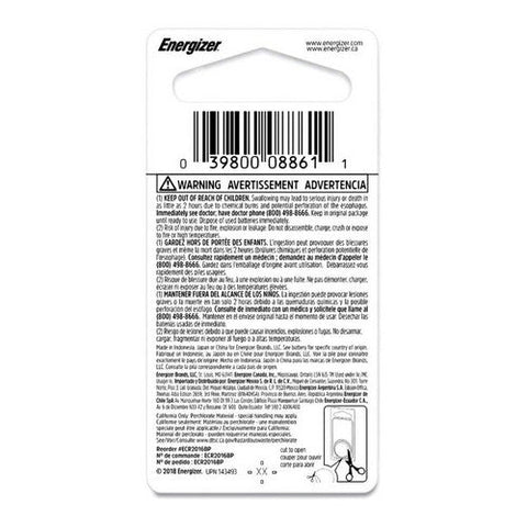 Energizer, Lithium Battery 2016, 1 Each