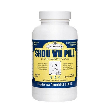 Dr. Shen's, Shou Wu Youthful Hair Pill, 700 Mg, 200 Tabs Dr. Shen's