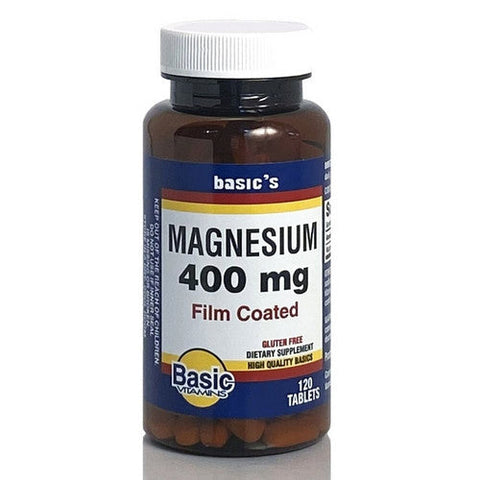 Basic Vitamins, Magnesium Oxide, 400 Mg, 120 Tabs Basic Vitamins