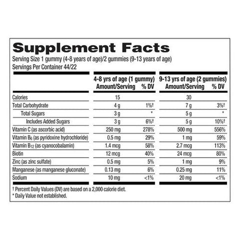 Emergen-C, Kidz Daily Immune Support Gummies Fruit Fiesta, 250 Mg, 44 Each Emergen-C