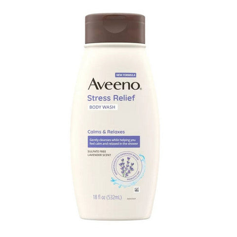Aveeno, Stress Relief Body Wash Lavender, 18 Oz Aveeno