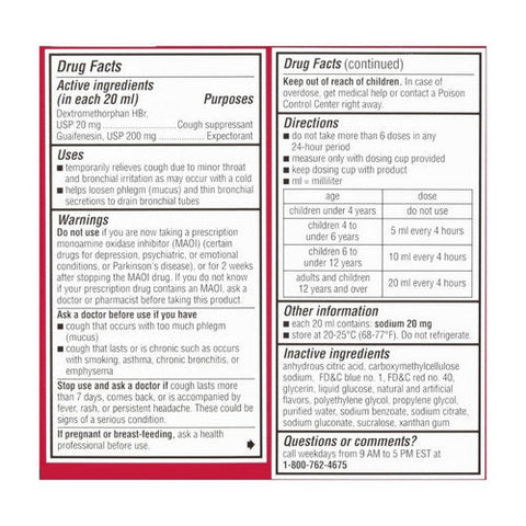 Robitussin, Childrens Cough And Chest Congestion, 4 Oz Robitussin