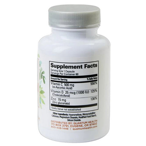 Quantum Health, CDZ Immune Support, 500 Mg, 60 Caps