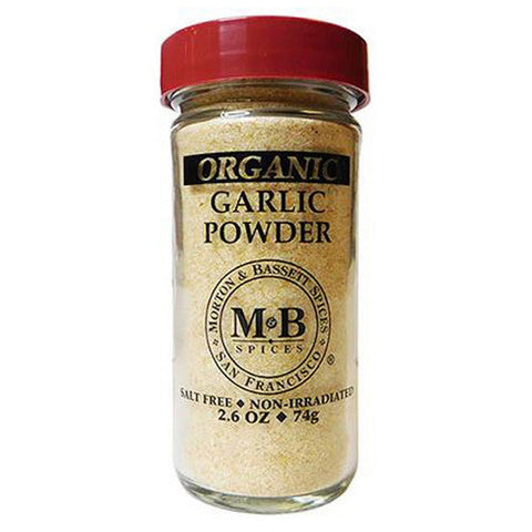 Morton & Bassett, Organic Garlic Powder, 2.6 Oz (Case Of 3) Morton & Bassett