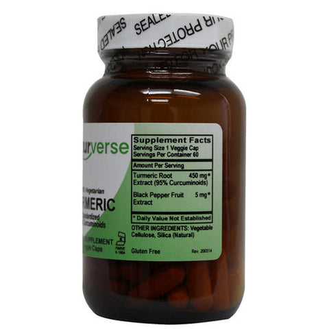Naturverse, Turmeric Powder Capsules Standardized, 60 VegCaps Naturverse