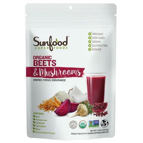 Organic Beets And Mushrooms 5.31 Oz by Sunfood Superfoods