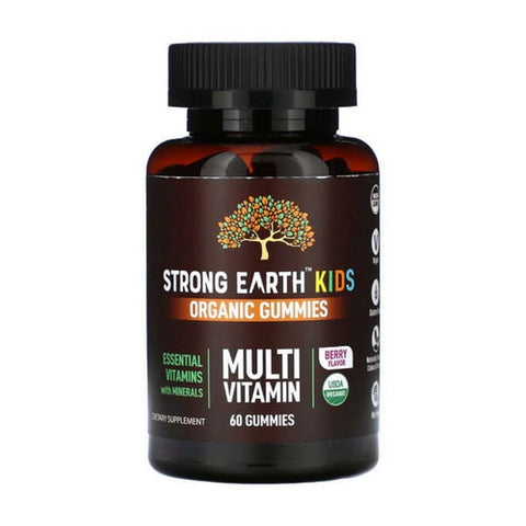 Strong Earth Organic Vitamin C Vitamin D3 Zinc For Kids 60 Gummies by Yum-V's