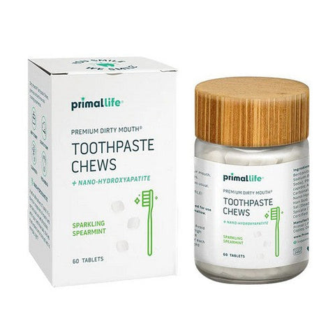 Primal Life Organics, Toothpaste Chews Polished Peppermint, 60 Tabs Primal Life Organics