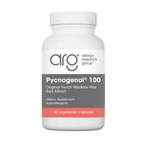 Nutricology/ Allergy Research Group, Pycnogenol 100 Original French Maritime Pine Back Extract, 30 Veg Caps Nutricology/ Allergy Research Group