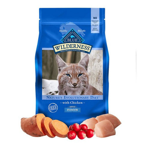 Blue Buffalo, Wilderness High Protein Natural Adult Indoor Dry Cat Food With Chicken, 4 Lbs (Case Of 4) Blue Buffalo