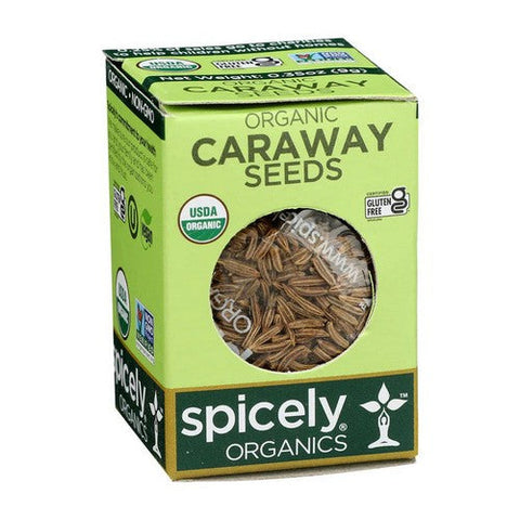 Spicely Organics, Organic Caraway Seeds, 0.35 Oz (Case Of 6) Spicely Organics