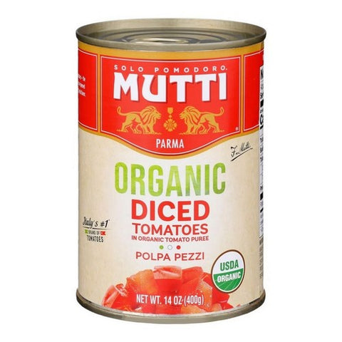 Mutti, Organic Diced Tomatoes, 14 Oz (Case Of 6) Mutti