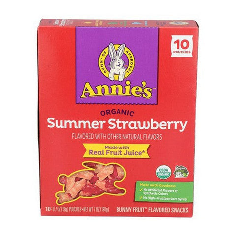 Annie's Homegrown, Organic Summer Strawberry Fruit Snacks, 7 Oz (Case Of 8) Annie's Homegrown