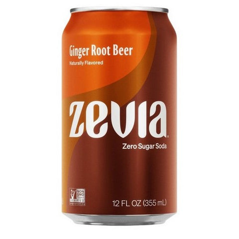 Zevia, Ginger Root Beer Soda, 12 Oz (Case Of 12) Zevia
