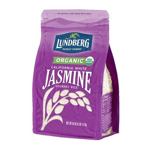 Lundberg, Organic California White Jasmine Rice, 4 Lbs (Case Of 6) Lundberg