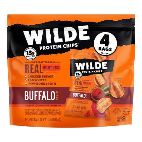 Wilde Snacks, Buffalo Style Protein Chips, 5.4 Oz (Case Of 8) Wilde Snacks