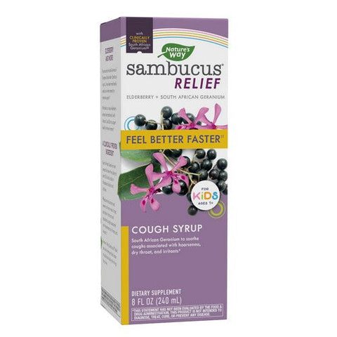 Sambucus, Sambucus Kids Cough Relief + Immune Elderberry Syrup, 8 Oz Sambucus
