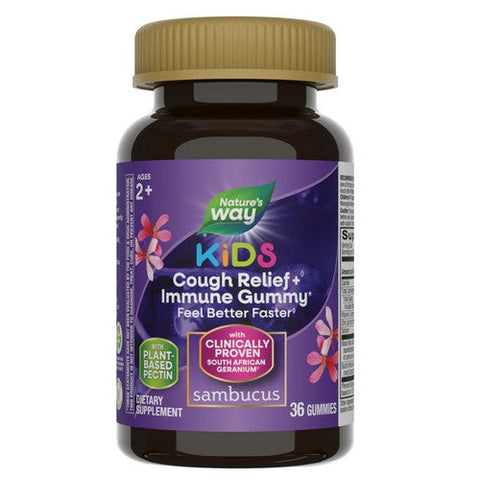 Sambucus, Sambucus Kids Cough Relief + Immune Elderberry Gummies, 36 Count Sambucus
