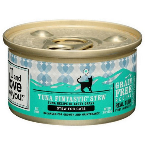I And Love And You, Tuna Fintastic Stew Wet Cat Food, 3 Oz(Case Of 24) I And Love And You