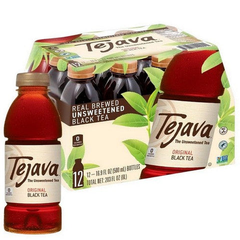Tejava, Original Black Tea Unsweetened, 16.9 Oz(Case Of 12) Tejava