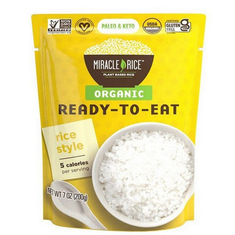 Miracle Noodle, Organic Ready To Eat Rice, 7 Oz(Case Of 6) Miracle Noodle