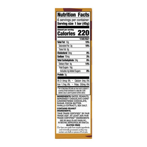 Larabar, Peanut Butter Chocolate Chip Protein Bar, 9.6 Oz(Case Of 8) Larabar