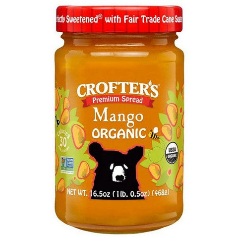 Crofters, Organic Premium Mango Fruit Spread, 16.5 Oz(Case Of 6) Crofters