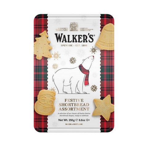 Walkers, Assorted Shortbread Polar Bear Tin, 8.8 Oz(Case Of 6) Walkers