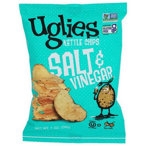 Uglies, Kettle Salt Vinegar Potato Chips, 1 Oz(Case Of 32) Uglies