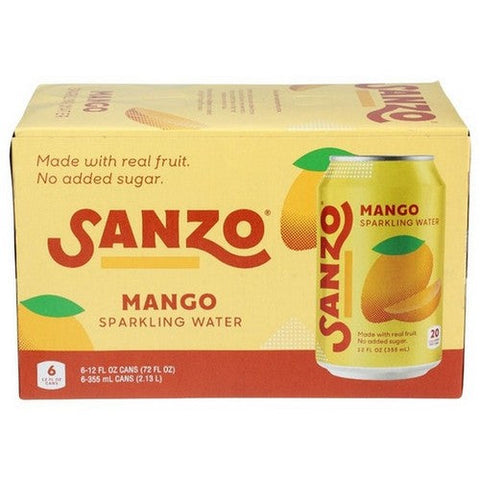 Sanzo, Mango Sparkling Water, 72 Oz(Case Of 4) Sanzo
