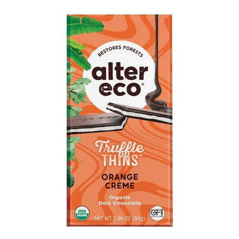 Alter Eco, Truffle Thins Orange Creme, 2.96 Oz(Case Of 12) Alter Eco