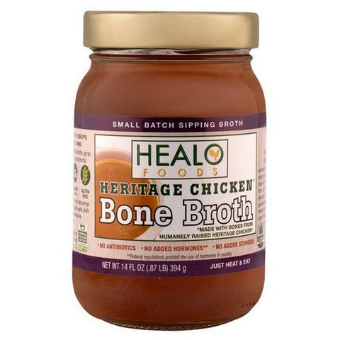 Healo Foods, Heritage Chicken Bone Broth, 14 Oz (Case Of 6) Healo Foods