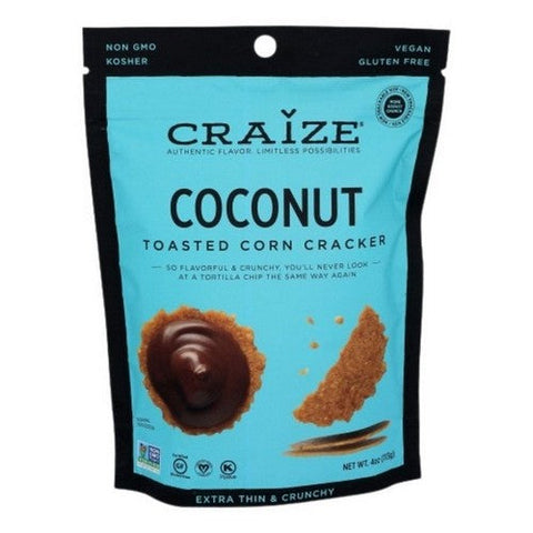 Craize, Coconut Toasted Corn Cracker, 4 Oz(Case Of 6) Craize