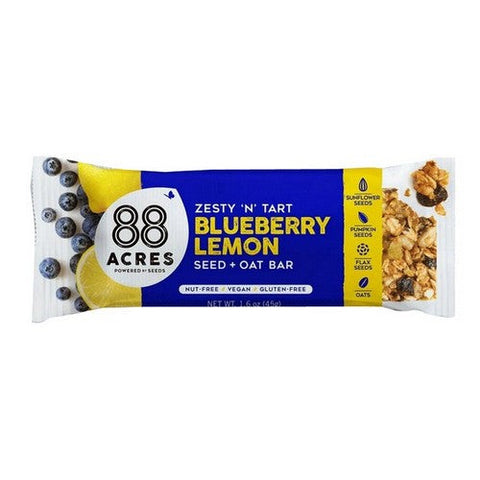 88 Acres, Blueberry Lemon Craft Seed Bar, 1.6 Oz(Case Of 9) 88 Acres