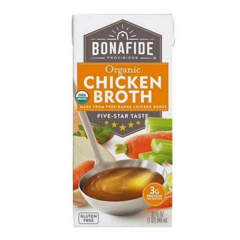 Bonafide Provisions, Organic Chicken Broth, 32 Oz(Case Of 6) Bonafide Provisions