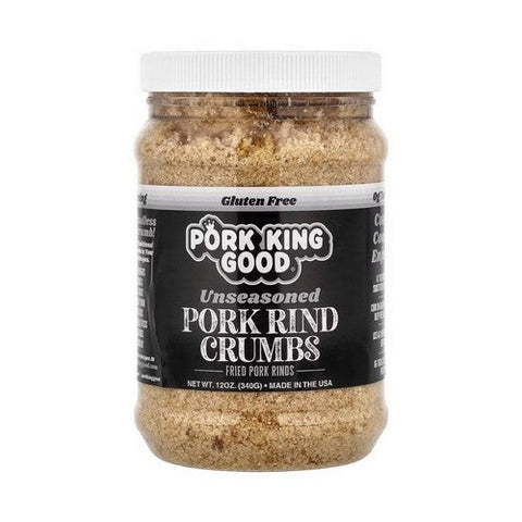 Pork King Good, Pork Rind Crumbs Unseasoned, 12 Oz(Case Of 6)