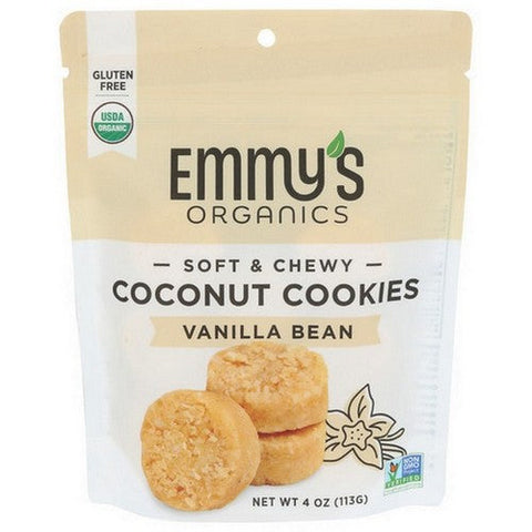 Emmysorg, Organic Vanilla Bean Coconut Cookies, 4 Oz(Case Of 6) Emmysorg