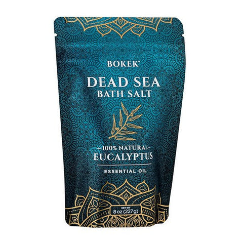 Bokek, Natural Dead Sea Bath Salt With Eucalyptus Essential Oil, 8 Oz Bokek