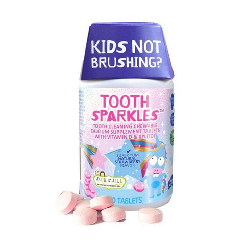 Jack N' Jill, Tooth Sparkles Cleaning Cheawable Calcium Supplement, 60 tablets Jack N' Jill