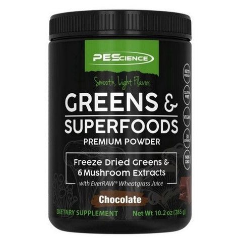 Pescience, Greens And Superfoods Powder Chocolate, 10.2 Oz Pescience