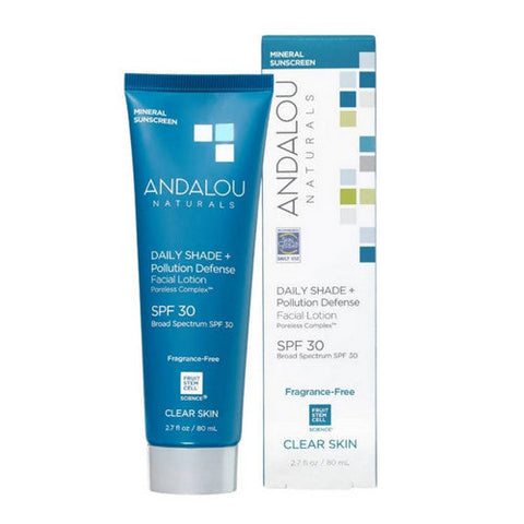 Andalou Naturals, Daily Shade Pollution Defense Facial Lotion SPF 30, 2.7 Oz Andalou Naturals