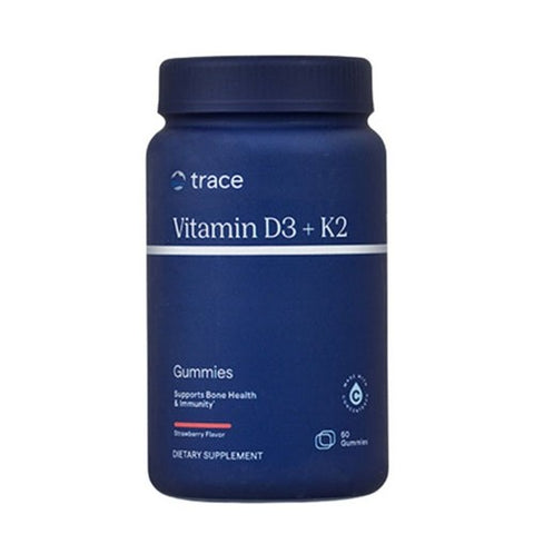 Vitamin D3 + K2 Gummies Strawberry 60 Gummies by Trace Minerals