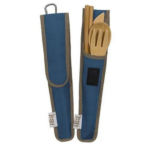 To-Go Ware, Indigo Dark Blue Reusable Repeat Bamboo Utensil Set, 1 Count To-Go Ware