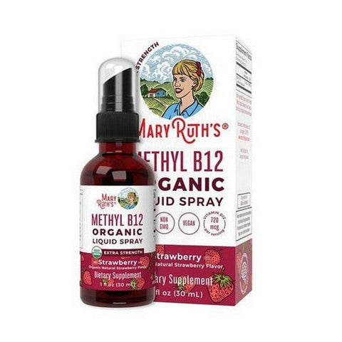 MaryRuth's, Organic Strawberry Methyl B12 Liquid Spray, 1 Oz MaryRuth's
