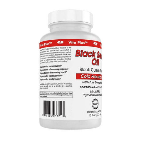Vita plus, Black Seed Oil, 16 Oz Vita plus