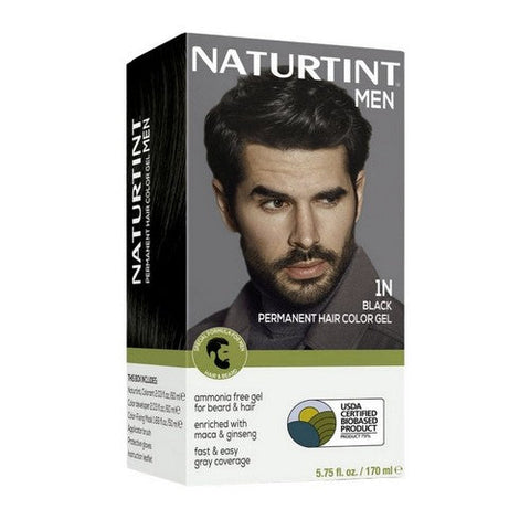 Naturtint, Mens Permanent Hair Color 1N Black, 5.75 Oz Naturtint